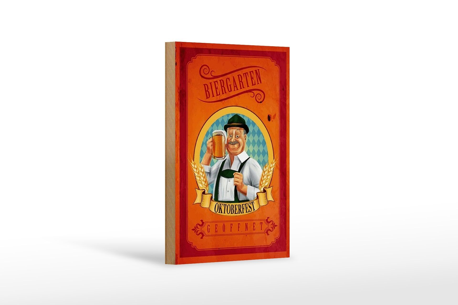 Cartel de madera que dice 12x18 cm cervecería al aire libre decoración Oktoberfest