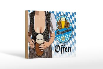 Panneau en bois avec inscription 18x12 cm, jardin à bière, bière ouverte, décoration de Bavière 1