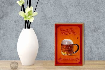 Panneau en bois indiquant 12x18 cm Décoration traditionnelle de la bière allemande 3