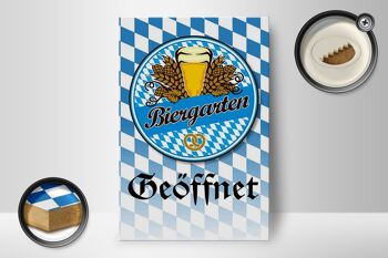 Panneau en bois indiquant 12x18 cm bière de jardin bretzel décoration de Bavière 2