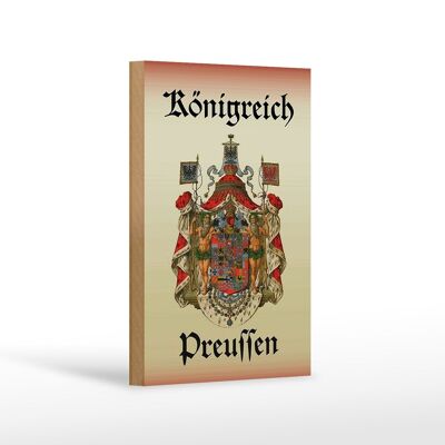 Cartello in legno con scritta 12x18 cm decorazione Regno di Prussia