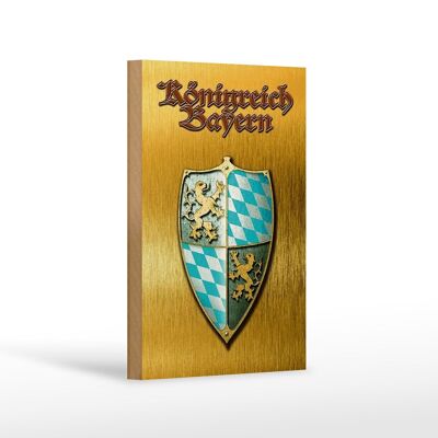 Cartello in legno con scritta 12x18 cm decorazione Regno di Baviera