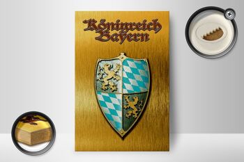 Panneau en bois indiquant 12x18 cm Décoration Royaume de Bavière 2