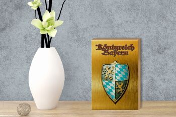 Panneau en bois indiquant 12x18 cm Décoration Royaume de Bavière 3