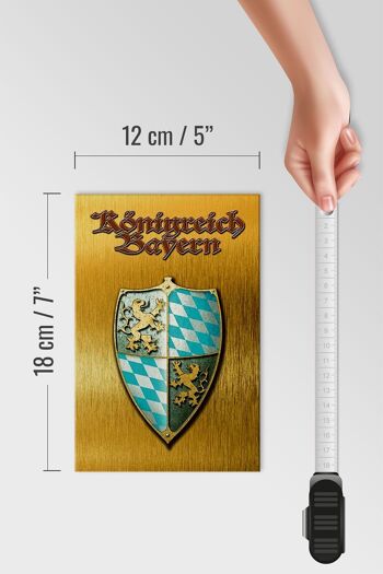 Panneau en bois indiquant 12x18 cm Décoration Royaume de Bavière 4