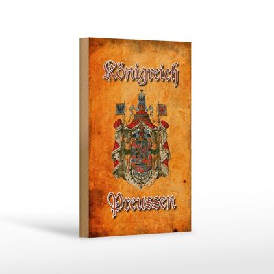 Holzschild Spruch 12x18 cm Königreich Preussen Wappen Wanddeko