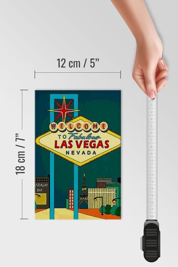 Panneau en bois disant 12x18 cm bienvenue dans la fabuleuse décoration de Las Vegas 4