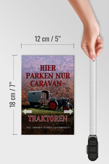 Panneau en bois disant 12x18 cm garer ici caravane tracteurs décoration 4