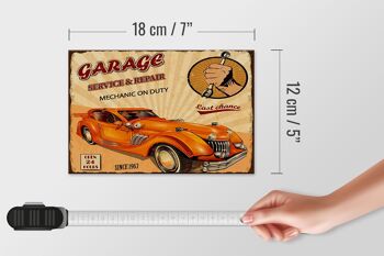 Panneau en bois indiquant 18x12 cm Décoration de garage Service mécanicien en service 4