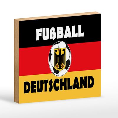 Holzschild Spruch 18x12 cm Fußball Deutschland Dekoration