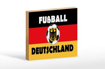 Panneau en bois disant 18x12 cm décoration football Allemagne 1