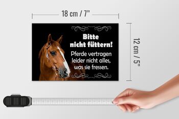 Panneau en bois disant 18x12 cm, décoration "Veuillez ne pas nourrir les chevaux" 4
