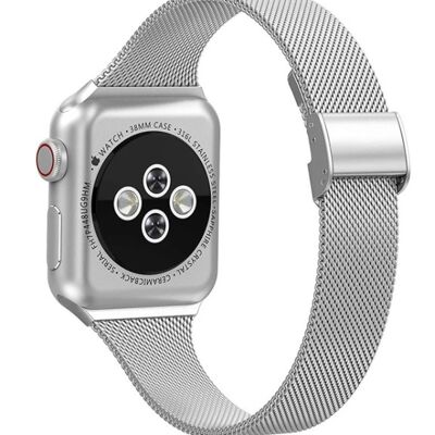 Milanese Silver Apple Watch Strap 42/44mm