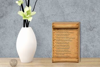 Panneau en bois disant 12x18 cm 10 commandements pour les maris disent oui décoration 3