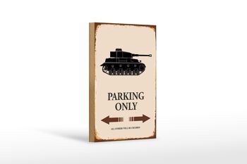 Panneau en bois indiquant 12x18 cm décoration parking réservoir uniquement 1