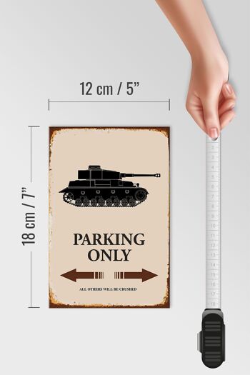 Panneau en bois indiquant 12x18 cm décoration parking réservoir uniquement 4