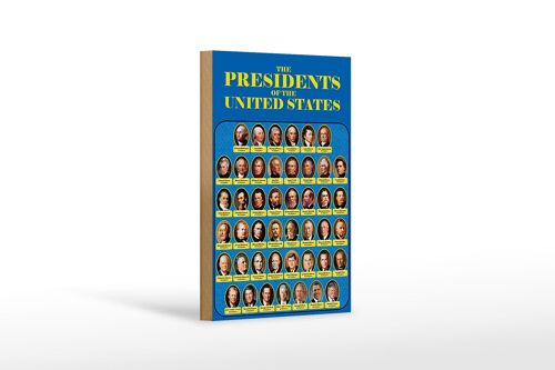 Holzschild Spruch 12x18 cm the presidents of United States Dekoration