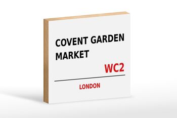 Panneau en bois Londres 18x12cm Covent Garden Market WC2 panneau blanc 1