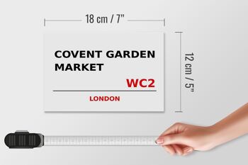 Panneau en bois Londres 18x12cm Covent Garden Market WC2 panneau blanc 4