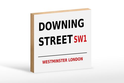 Holzschild London 18x12cm Westminster downing Street SW1 weißes Schild