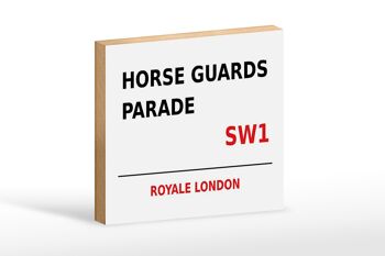 Panneau en bois Londres 18x12cm Royale Horse Guards Parade SW1 panneau blanc 1