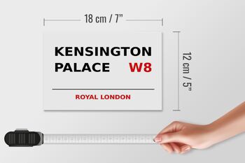 Panneau en bois Londres 18x12cm Royal Kensington Palace W8 panneau blanc 4