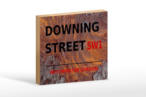 Holzschild London 18x12 cm Westminster downing Street SW1 Dekoration