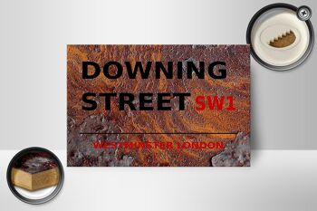 Panneau en bois Londres 18x12 cm Westminster downing Street SW1 décoration 2