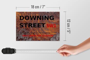 Panneau en bois Londres 18x12 cm Westminster downing Street SW1 décoration 4