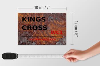 Panneau en bois Londres 18x12cm Angleterre Kings Cross WC1 décoration 4
