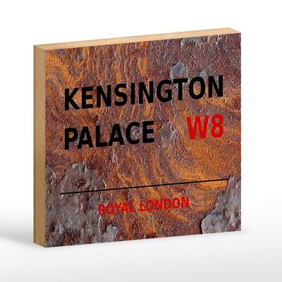 Letrero de madera Londres 18x12cm Royal Kensington Palace W8 decoración