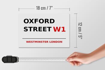 Panneau en bois Londres 18x12cm Westminster Oxford Street W1 panneau blanc 4