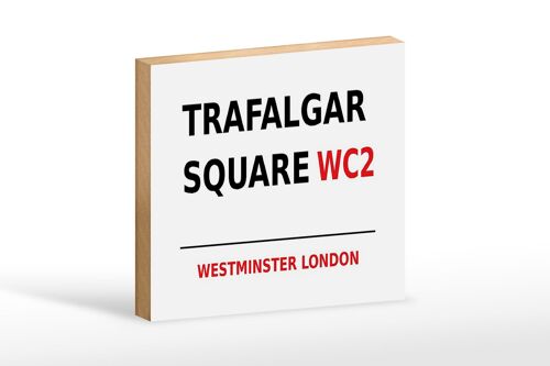 Holzschild London 18x12cm Westminster Trafalgar Square WC2 Dekorationschild