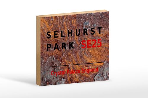 Holzschild London 18x12 cm England Selhurst Park SE25 Dekoration