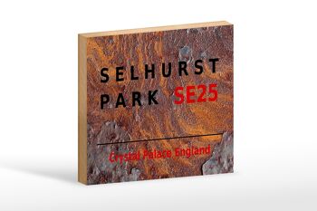 Panneau en bois Londres 18x12 cm Angleterre Selhurst Park SE25 décoration 1