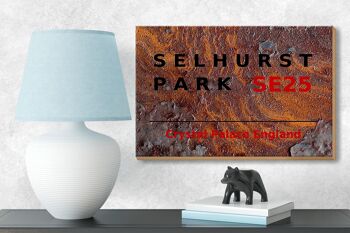 Panneau en bois Londres 18x12 cm Angleterre Selhurst Park SE25 décoration 3