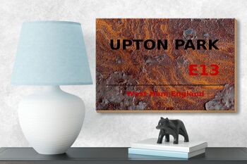 Panneau en bois Angleterre 18x12cm West Ham Upton Park E13 décoration 3