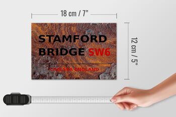 Panneau en bois Londres 18x12cm Angleterre Stamford Bridge SW6 décoration 4