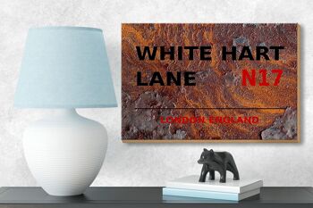 Panneau en bois Londres 18x12cm Angleterre White Hart Lane N17 décoration 3