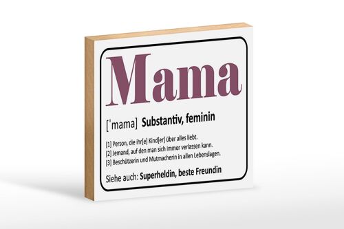 Holzschild Spruch 18x12 cm Mama Superheldin beste Freundin Dekoration