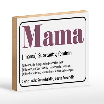Holzschild Spruch 18x12 cm Mama Superheldin beste Freundin Dekoration