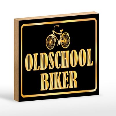 Cartello in legno con scritta 18x12 cm decorazione Oldscholl biker