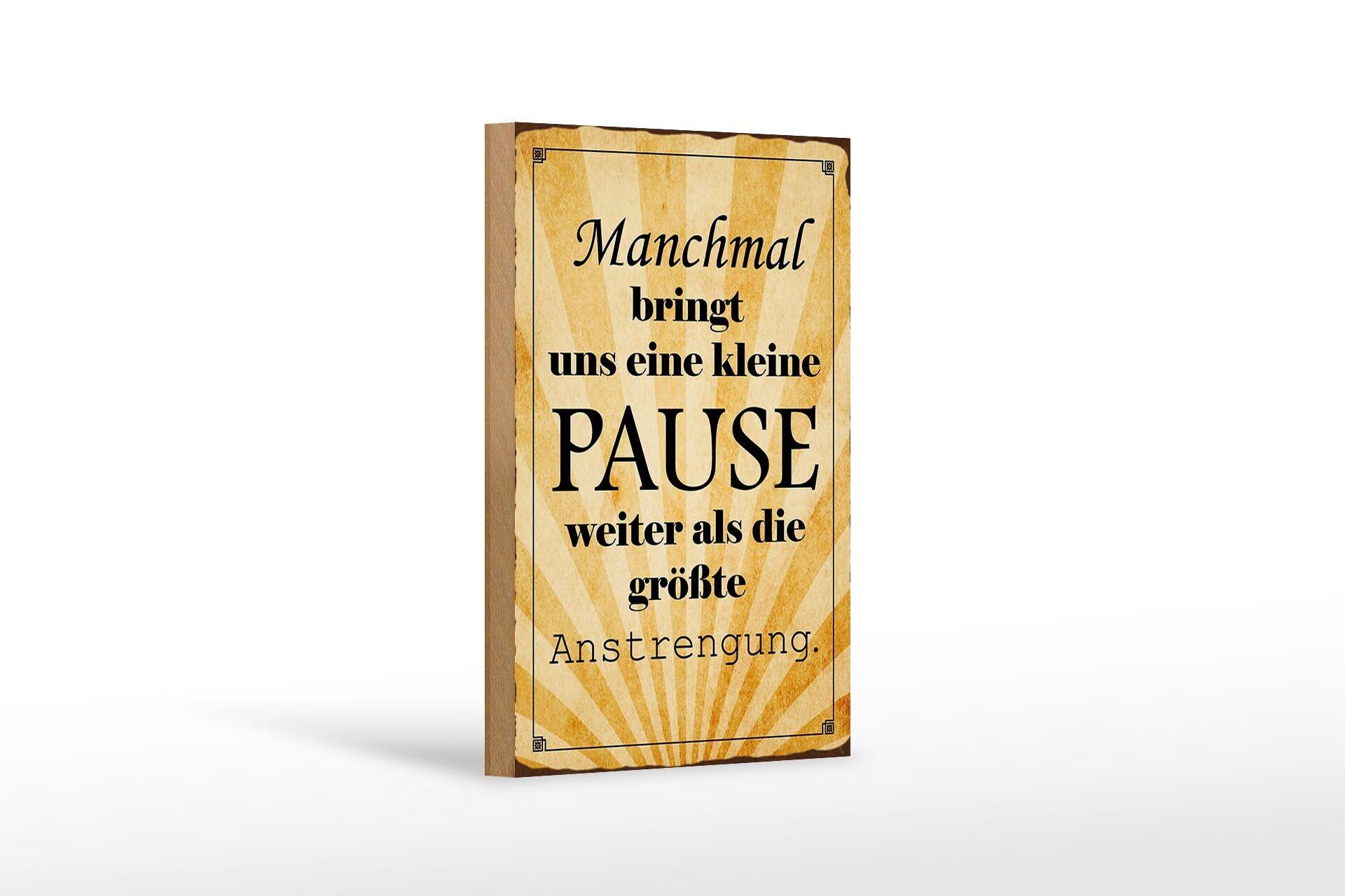 Il cartello in legno con la scritta "piccola rottura" di 12x18 cm ci offre un'ulteriore decorazione