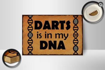Panneau en bois disant 18x12 cm Décoration Darts is in my DNA 2