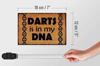 Panneau en bois disant 18x12 cm Décoration Darts is in my DNA 4