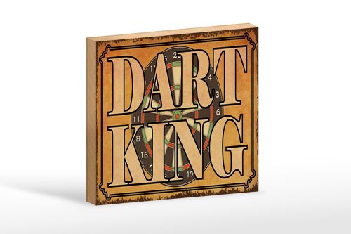 Holzschild Spruch 18x12 cm Dart King Wanddeko Dekoration