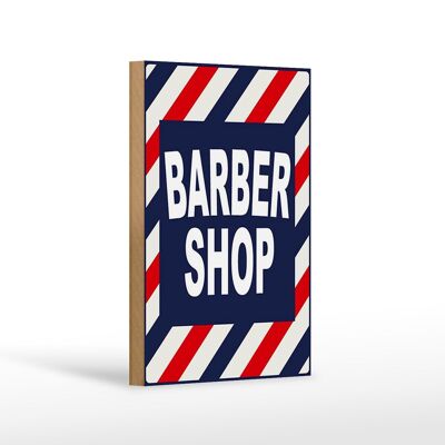 Cartel de madera con texto 12x18 cm Decoración peluquería barbería