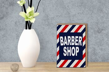 Panneau en bois indiquant 12x18 cm Décoration de coiffure Barbershop 3