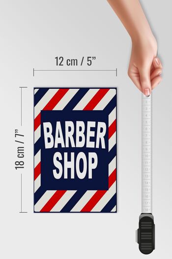 Panneau en bois indiquant 12x18 cm Décoration de coiffure Barbershop 4