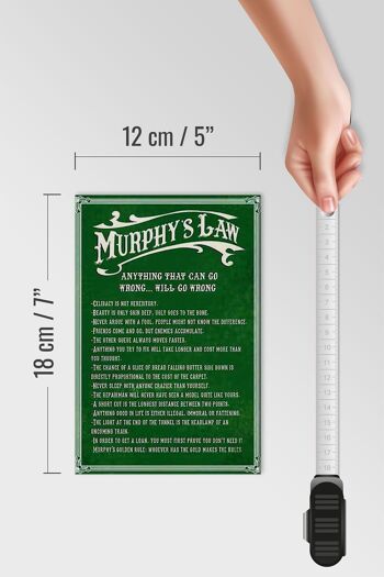 Panneau en bois indiquant la loi de Murphy, 12x18 cm, décoration Anything That Can 4